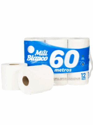 PAPEL HIGIÊNICO MILI BIANCO - 60M